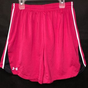 Under Armour Pink Heat Gear Loose Fit Sz M Shorts